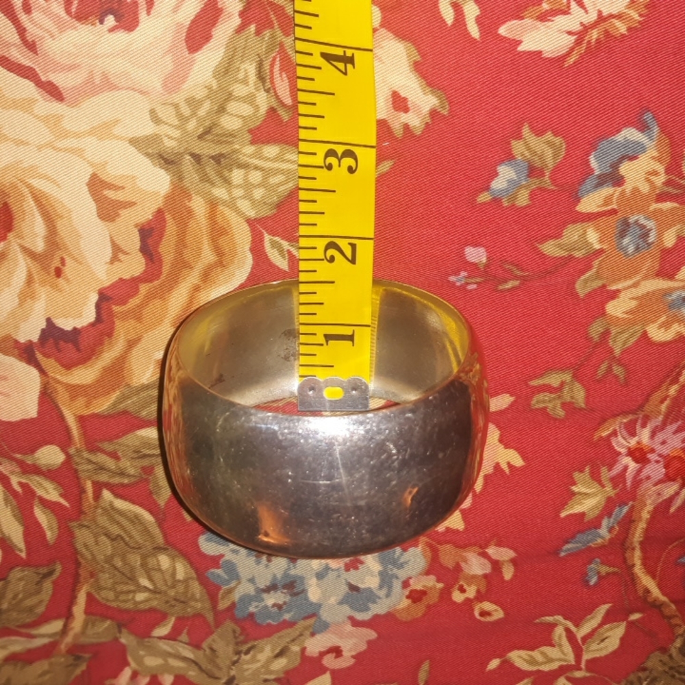Thick Silver Bangle - image 4